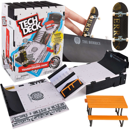 Rozkładany Skate Park Rampa Fingerboard + deska The Berrics Tech Deck 