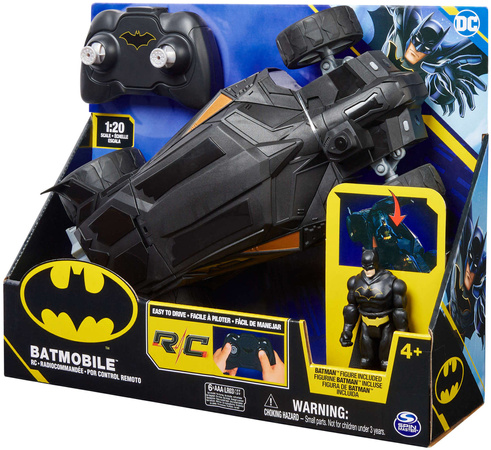 OUTLET Batman Batmobile zdalnie sterowany pojazd RC samochód auto i figurka DC Comics WADLIWY