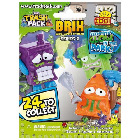 Zestaw COBI Trash Pack Seria 2 Brix Kolekcjonerskie figurki 10 szt. z efektem świecenia w ciemności