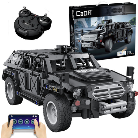 OUTLET Klocki Konstrukcyjne CaDA Samochód Terenowy Sterowane Auto RC Fierce Warrior SUV 561 el. Dual Mode USZKODOZNE OPAKOWANIE