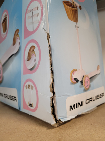 OUTLET EVO Regulowana Trójkołowa Hulajnoga dla Dzieci z Koszyczkiem Mini Cruiser Basket Różowa USZKODZONE OPAKOWANIE