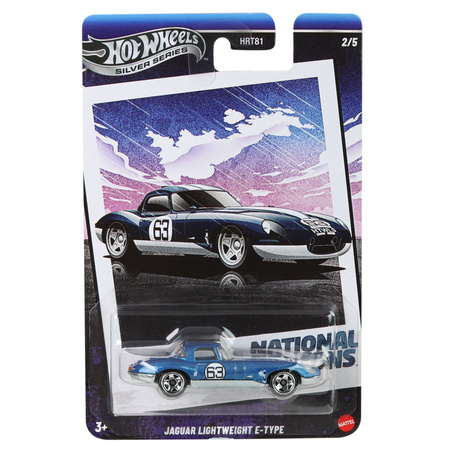 Hot Wheels National Icons zestaw 5 aut Porsche, Jaguar Lightweight, Ford, Fiat, Nissan Skyline 7 cm