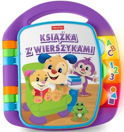 Interaktywna książeczka edukacyjna z wierszykami polski światło/dźwięk + gryzak GRATIS