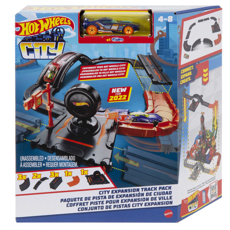 Hot Wheels City Tor samochodowy Zestaw do rozbudowy + autko