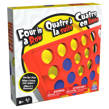Gra Cztery w rzędzie Four in a Row logiczna towarzyska rodzinna klasyczna 4 po kolei