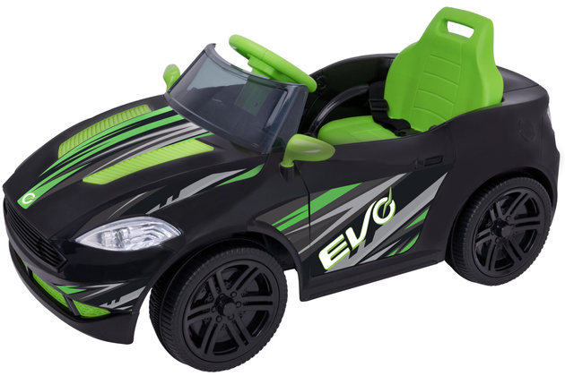 EVO Samochód dla dziecka auto na akumulator kabriolet cabrio czarny ze światłami i dźwiękami