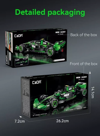 Klocki konstrukcyjne CaDA Auto sportowe wyścigowe F1 Kick Sauber 314 elementów C55032W