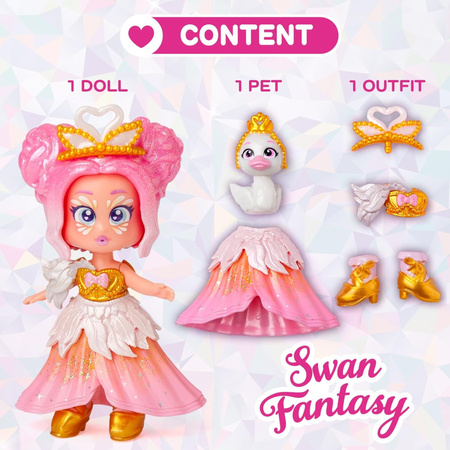 KookyLoos figurka kolekcjonerska z serii Princess Swan Fantasy + akcesoria