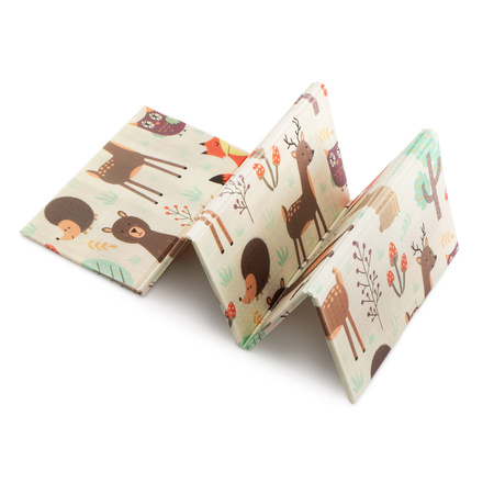 Humbi Dwustronna Składana Mata Edukacyjna z pianki XPE 120x180 Las Uliczki