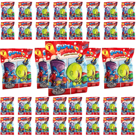 MagicBox SuperZings 2-pak Hero + Villain 40 SASZETEK 80 FIGUREK ZESTAW