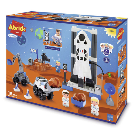 Abrick Klocki Baza kosmiczna z rakietą 3 figurki + 2 pojazdy