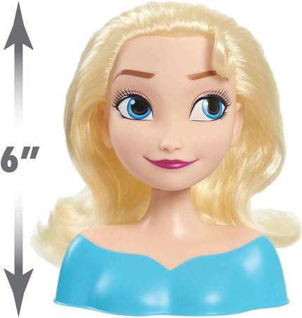 OUTLET Lalka Głowa do czesania i stylizacji włosów Księżniczka Disney Elsa Kraina Lodu +szczotka USZKODZONE OPAKOWANIE