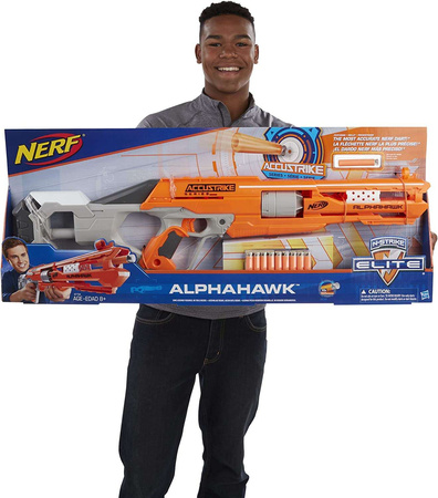 OUTLET NERF N-Strike Elite wyrzutnia Alphahawk 10 strzałek USZKODZONE OPAKOWANIE