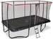 Trampolina ogrodowa z siatką zabezpieczającą i drabiną PeakPro 275 x 458 cm czarna