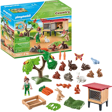 Playmobil Country Zestaw Klatki z królikami 41 elementów 