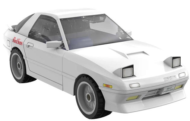 Klocki Konstrukcyjne CaDA Initial D auto Mazda RX-7 FD3S + Toyota AE86 Trueno samochódy 484 elementy