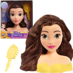 Lalka Głowa do czesania i stylizacji włosów Księżniczka Disney Bella Piękna i Bestia +szczotka