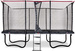 Trampolina ogrodowa z siatką zabezpieczającą i drabiną PeakPro 275 x 458 cm czarna
