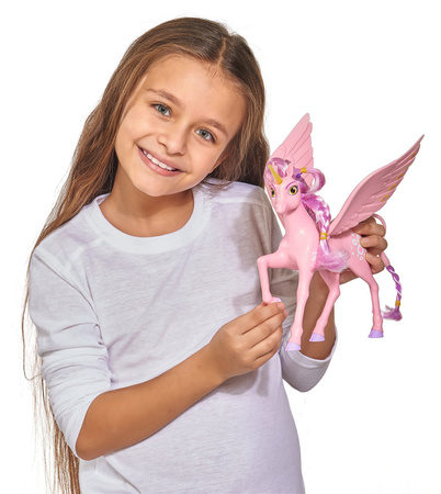 Mia i Ja Lalka wróżka Yuko i Jednorożec Kyara z ruchomymi skrzydłami + akcesoria Mia and Me 21 cm