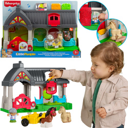 OUTLET Interaktywna Farma Stajnia z przyjaznymi konikami dla dzieci + 3 figurki i akcesoria Fisher-Price Little People NIEKOMPLETNY