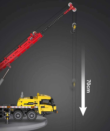 Klocki Konstrukcyjne CaDA Wielka Ciężarówka z Ruchomym Dźwigiem Żuraw Crane Truck 1831 elementów