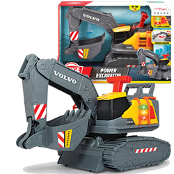 Pojazd Budowlany Koparka Volvo Power Excavator Pojazd Dźwięk Światło