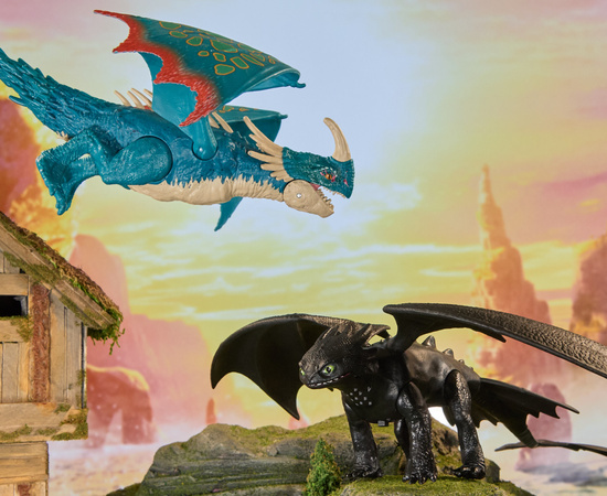 Jak wytresować smoka figurka interaktywna Szczerbatek Toothless z dźwiękiem 30 cm