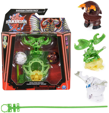 Zestaw Bakugan Starter Pack Gra strategiczna zestaw startowy 3 figurki Special Attack Nillious