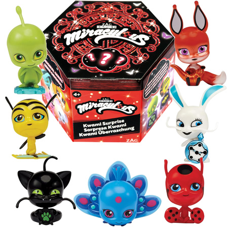 Zestaw Miraculous Biedronka i Czarny Kot Kwami Suprise Box Figurka Niespodzianka