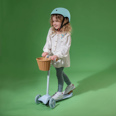 EVO Regulowana Trójkołowa Hulajnoga dla Dzieci z Koszyczkiem Mini Cruiser with Basket Błękitna
