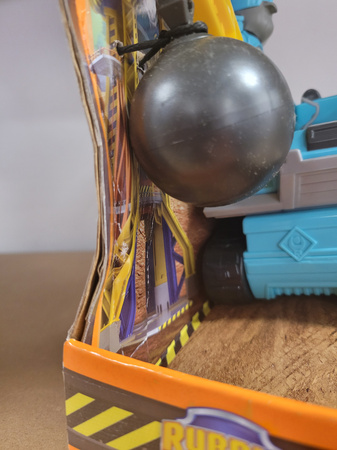 OUTLET Psi Patrol Motor Pojazd Budowlany Z Kulą Wyburzeniową Rubble I Crew + Figurka USZKODZONE OPAKOWANIE