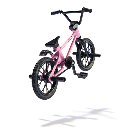 Tech Deck mały zestaw fingerbike BMX mini rower na palce Cult różowy + naklejki