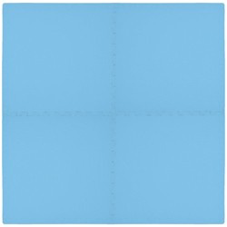 Mata piankowa podłogowa Humbi 120x120 Duże puzzle piankowe wodoodporne bezpieczne 4 szt. błękitny jasny niebieski
