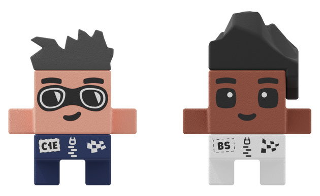 Klocki konstrukcyjne Mini Waffle City Wyścig 80 elementów Marioinex