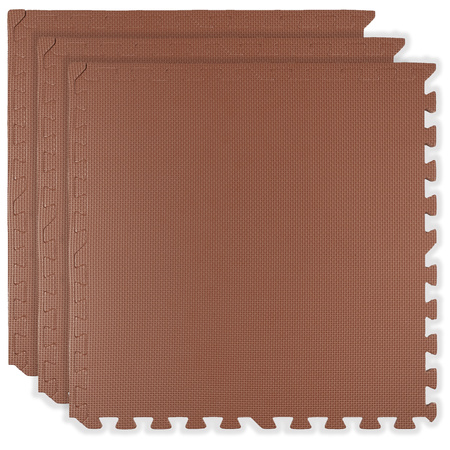 Mata piankowa podłogowa Humbi 180x60 Duże puzzle piankowe wodoodporne bezpieczne 3 szt. Ceglasta 