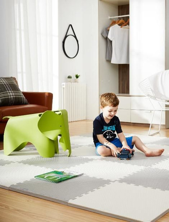 Humbi mata piankowa puzzle piankowe fitness wodoodporne pod basen 36 szt. krzemowo-szary 360 x 360 x 1 cm