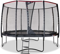 Trampolina Ogrodowa z siatką PeakPro 366 cm czarna