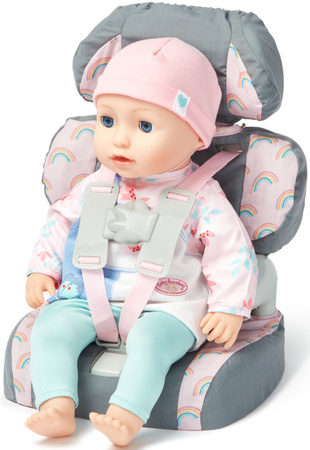Zestaw Fotelik samochodowy dla lalek Casdon Baby Huggles + Lalka funkcyjna New Born Baby 43 cm