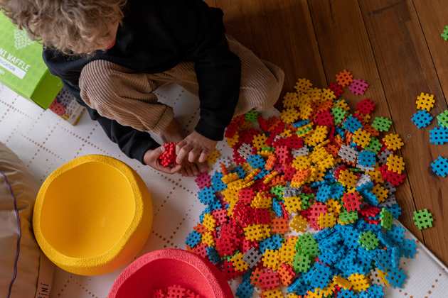 Klocki konstrukcyjne Mini Waffle zestaw 300 elementów Marioinex