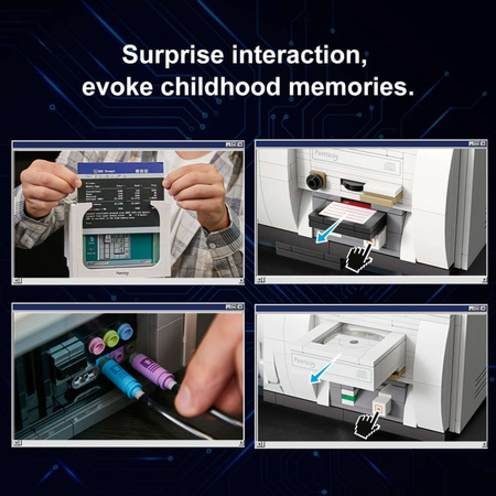 Klocki konstrukcyjne Pantasy Retro Vintage Komputer 1980s 1637 elementów