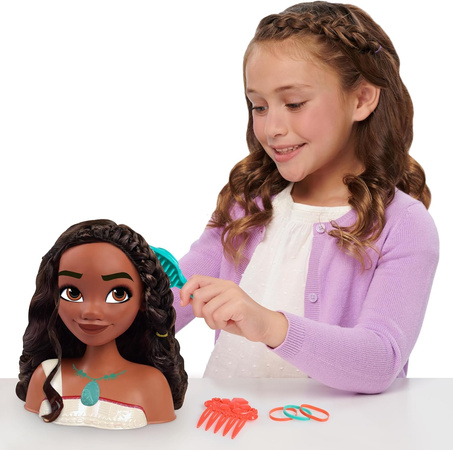Lalka Głowa do czesania i stylizacji włosów Księżniczka Disney Vaiana 2 Moana +akcesoria