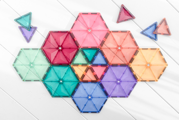 CONNETIX Pastel Geometry Pack Kreatywne klocki magnetyczne 40 elementów
