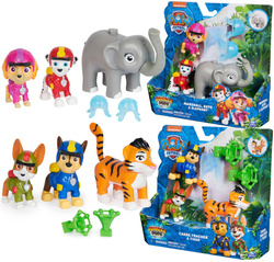 Psi Patrol Zestaw 6 Figurek Jungle Pups Skye Marshall Chase Tracker + Akcesoria