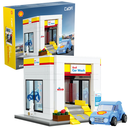 Klocki Konstrukcyjne CaDA Budynek Shell Myjnia Samochodowa 294 elementy