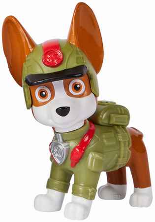 Zestaw Psi Patrol Jungle Pups Pojazd Trackera i figurka + Tracker Maskotka Pluszak Piesek 15 cm