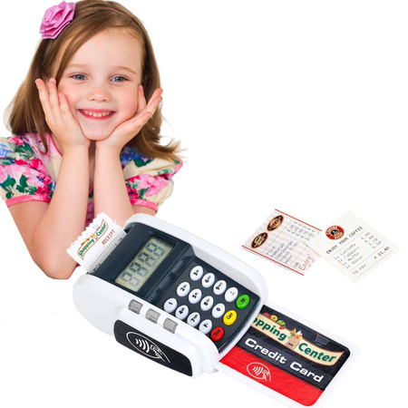 Terminal płatniczy dla dzieci Karta Paragony Zabawkowy Sklepowy Klein Dźwięk