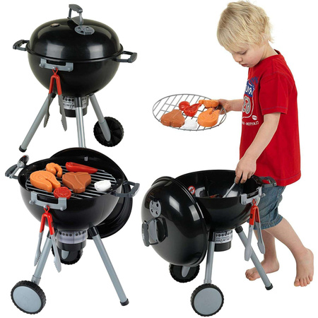 Grill ogrodowy interaktywny na kółkach Weber dla dzieci z akcesoriami światło i dźwięk