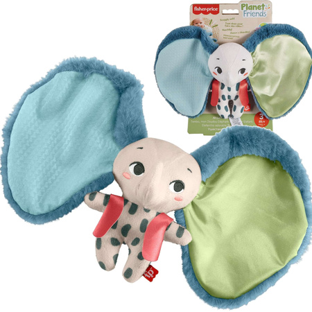 Planet Friends Pluszowy Słonik Sensoryczny Wielkouchy Przyjaciel All Ears Lovey + gryzak GRATIS