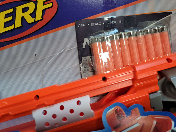 OUTLET NERF N-Strike Elite wyrzutnia Alphahawk 10 strzałek USZKODZONE OPAKOWANIE