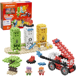 Klocki konstrukcyjne Mini Waffle City Akcja Strażacka 148 elementów Marioinex